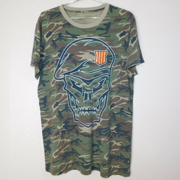 Shirts | Call Of Duty Tee Shirt Adult L Black Ops 4 Video Game Camo ...